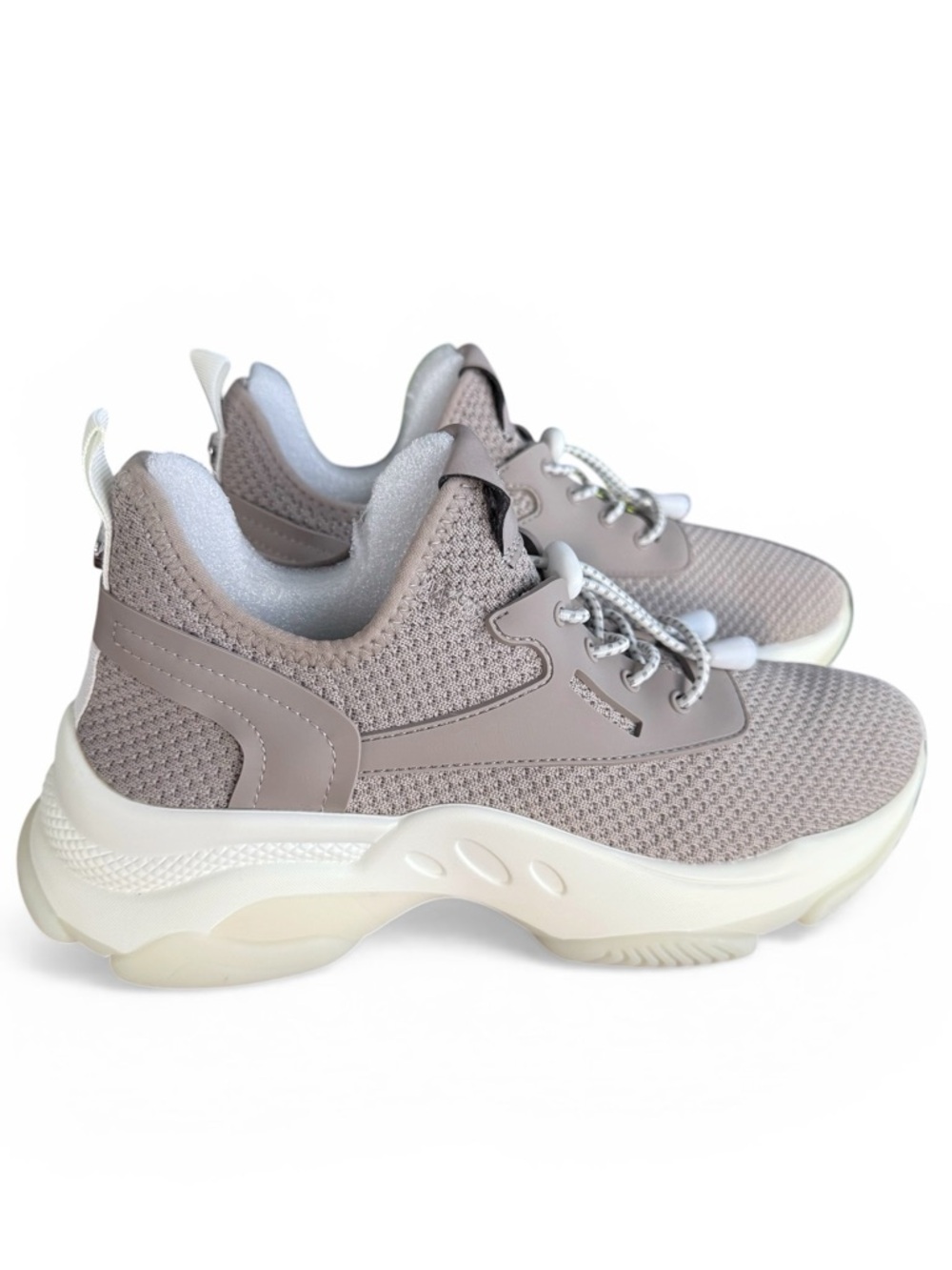Steve Madden Women's Myles Knit Platform Sneaker - Taupe